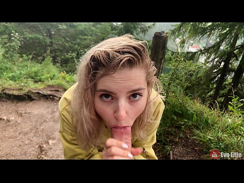 ❤️ Girl swallows cum after a public blowjob - Eva Elfi ❌ Sluts at us